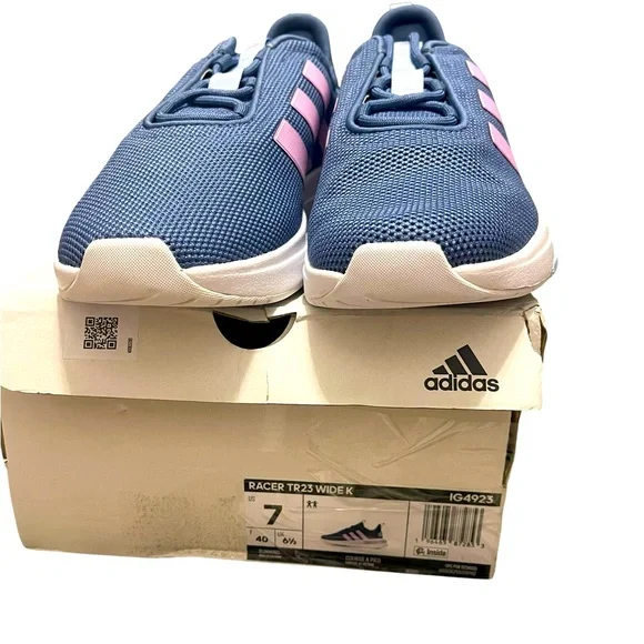 🌟🌟🌼NIB Adidas Big Girls Racer TR23 Wide Running Sneakers. CLOUDFOAM - Picture 4 of 12